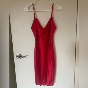 Red Satin Dress